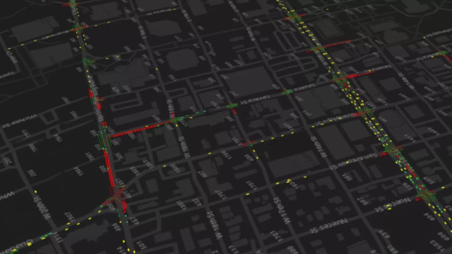 PTV Visum detailed traffic simulation across an urban street network